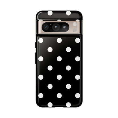 Black Polka Dot Tough Phone Case
