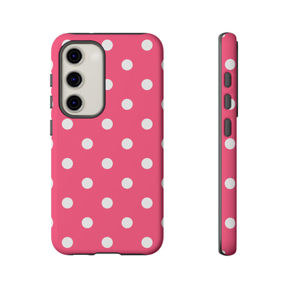 Bubblegum Pink Polka Dot Tough Phone Case