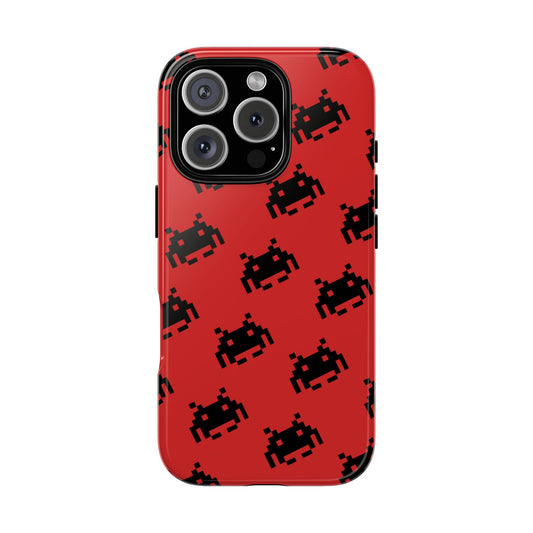 Red Pixel Alien Tough Phone Case