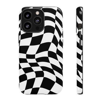 Warped Checker Tough Phone Case