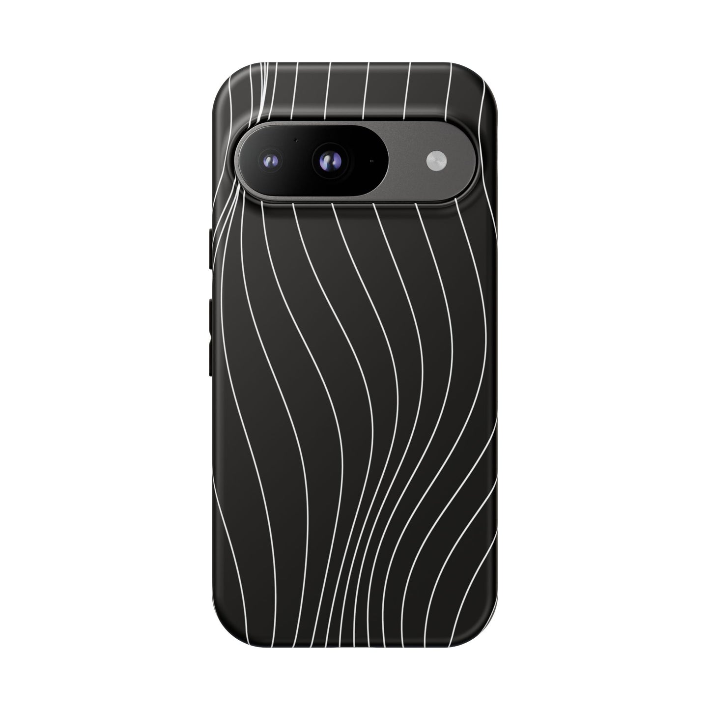 Black Wave Line Tough Phone Case