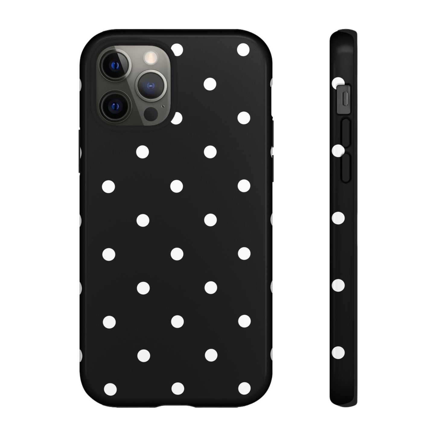 Black Polka Dot Tough Phone Case