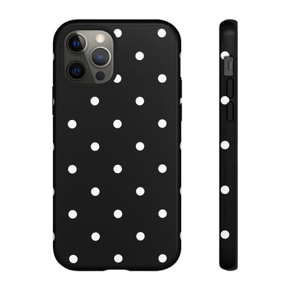 Black Polka Dot Tough Phone Case