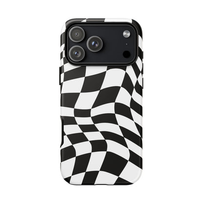 Warped Checker Tough Phone Case