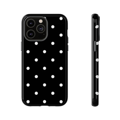 Black Polka Dot Tough Phone Case