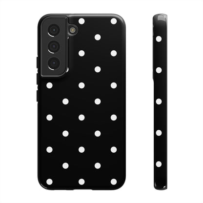 Black Polka Dot Tough Phone Case