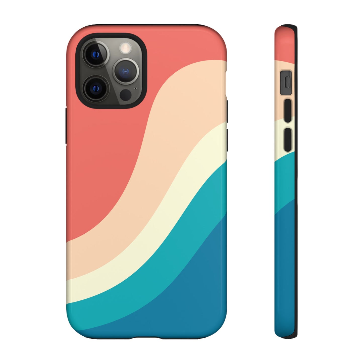 Retro Sunset Wave Tough Phone Case
