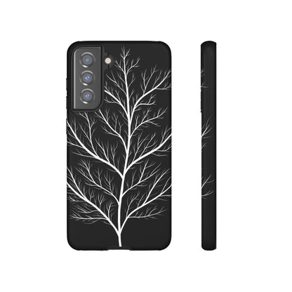 White Tree Silhouette Tough Phone Case