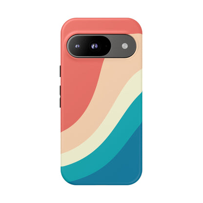 Retro Sunset Wave Tough Phone Case