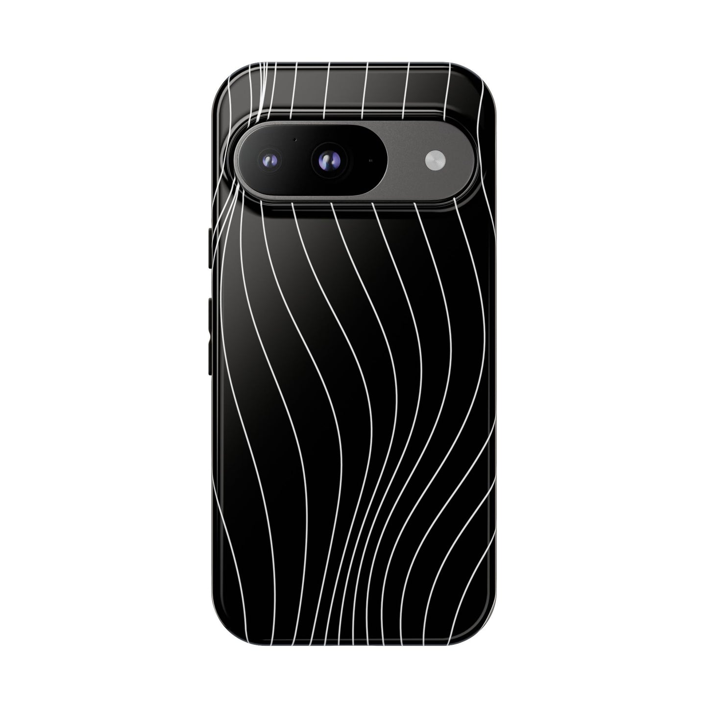 Black Wave Line Tough Phone Case