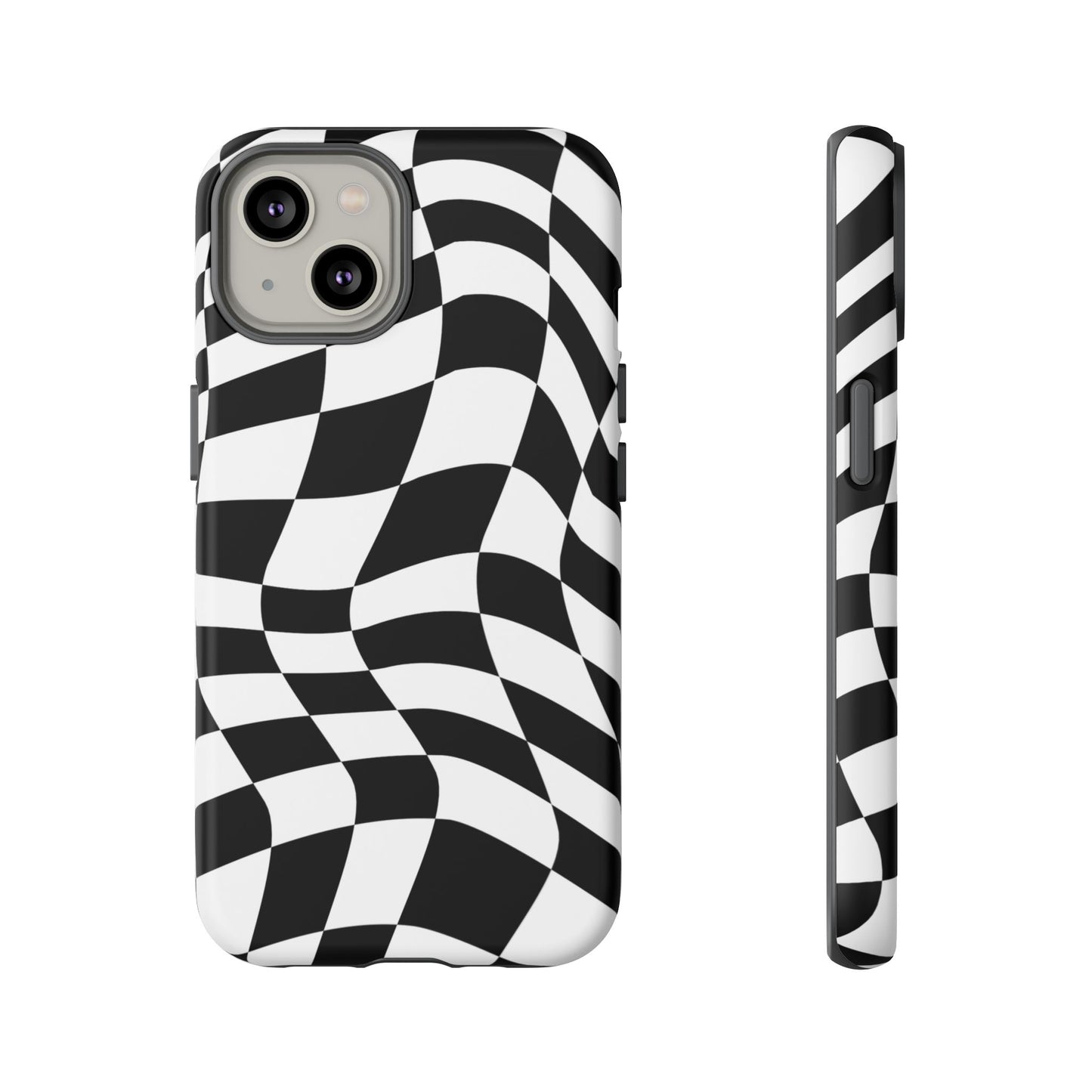 Warped Checker Tough Phone Case