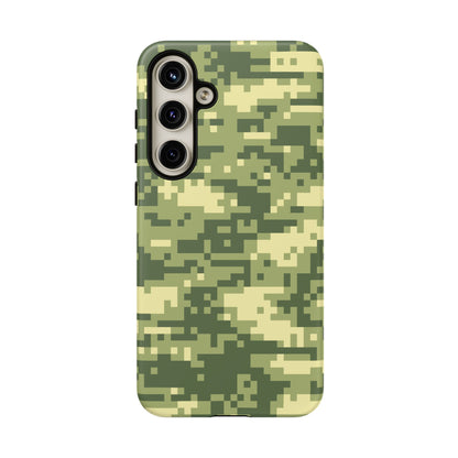 Olive Pixel Camo Tough Phone Case