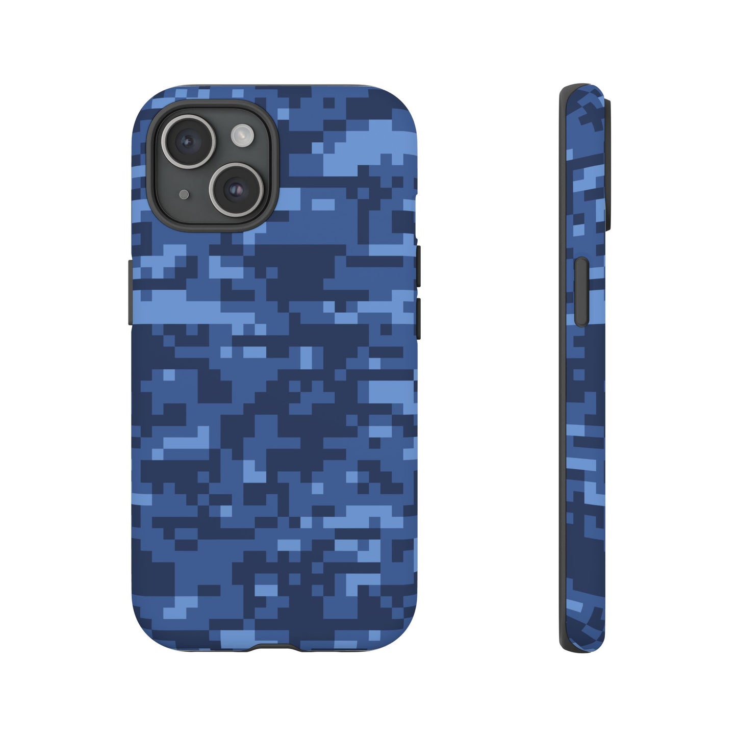 Navy Pixel Camo Tough Phone Case