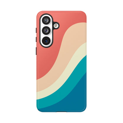 Retro Sunset Wave Tough Phone Case