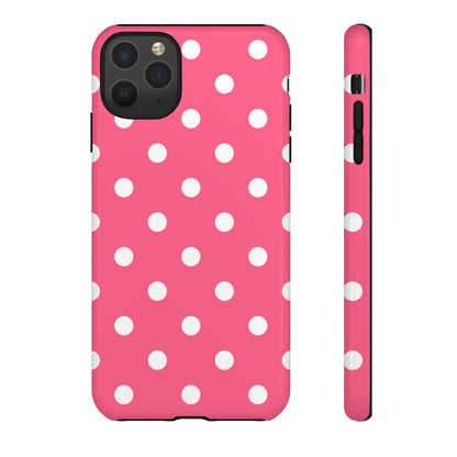 Bubblegum Pink Polka Dot Tough Phone Case