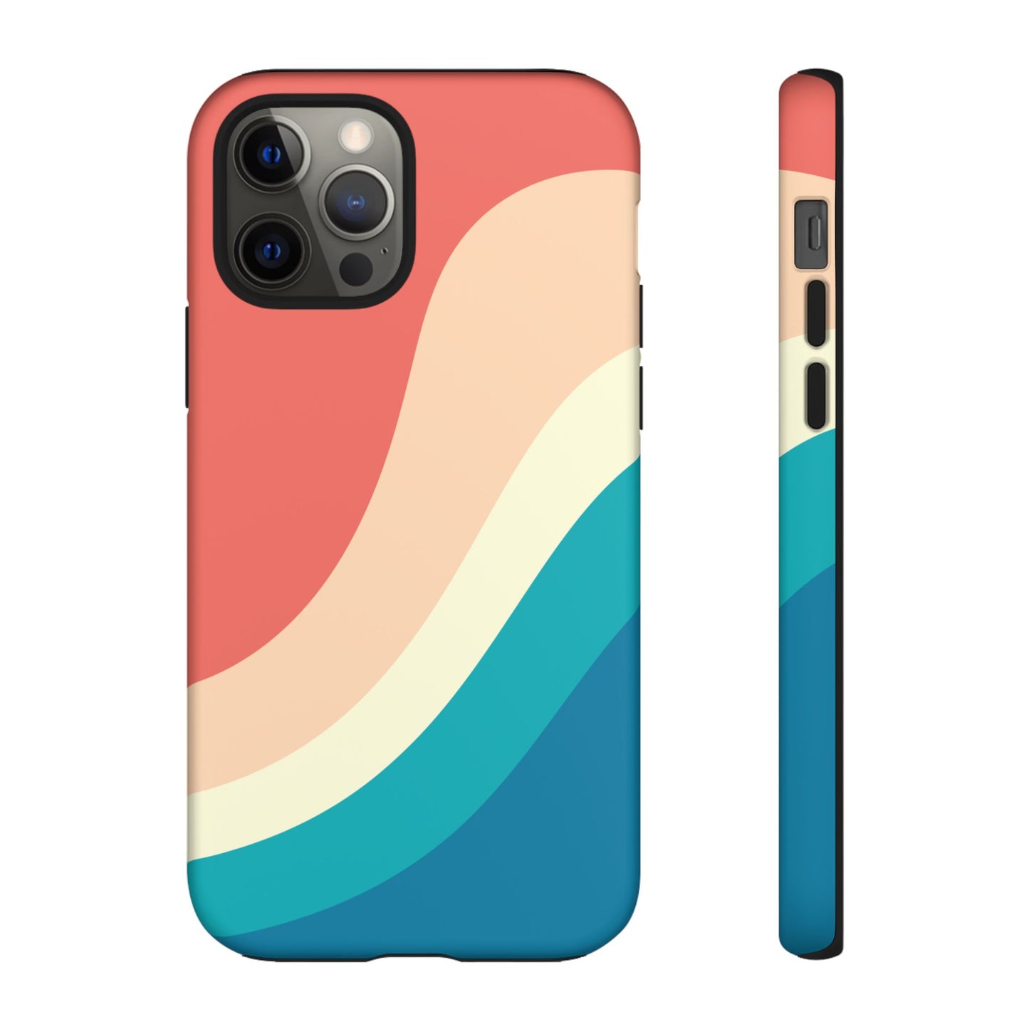 Retro Sunset Wave Tough Phone Case