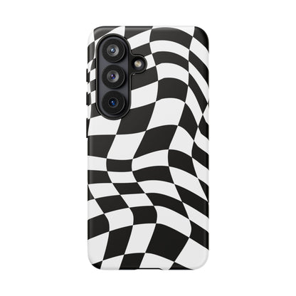 Warped Checker Tough Phone Case