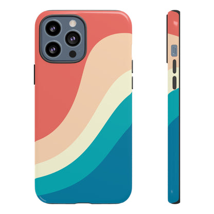 Retro Sunset Wave Tough Phone Case