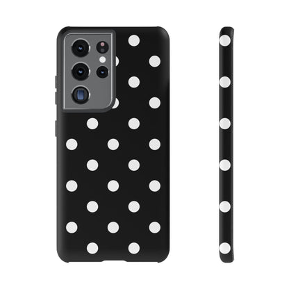 Black Polka Dot Tough Phone Case