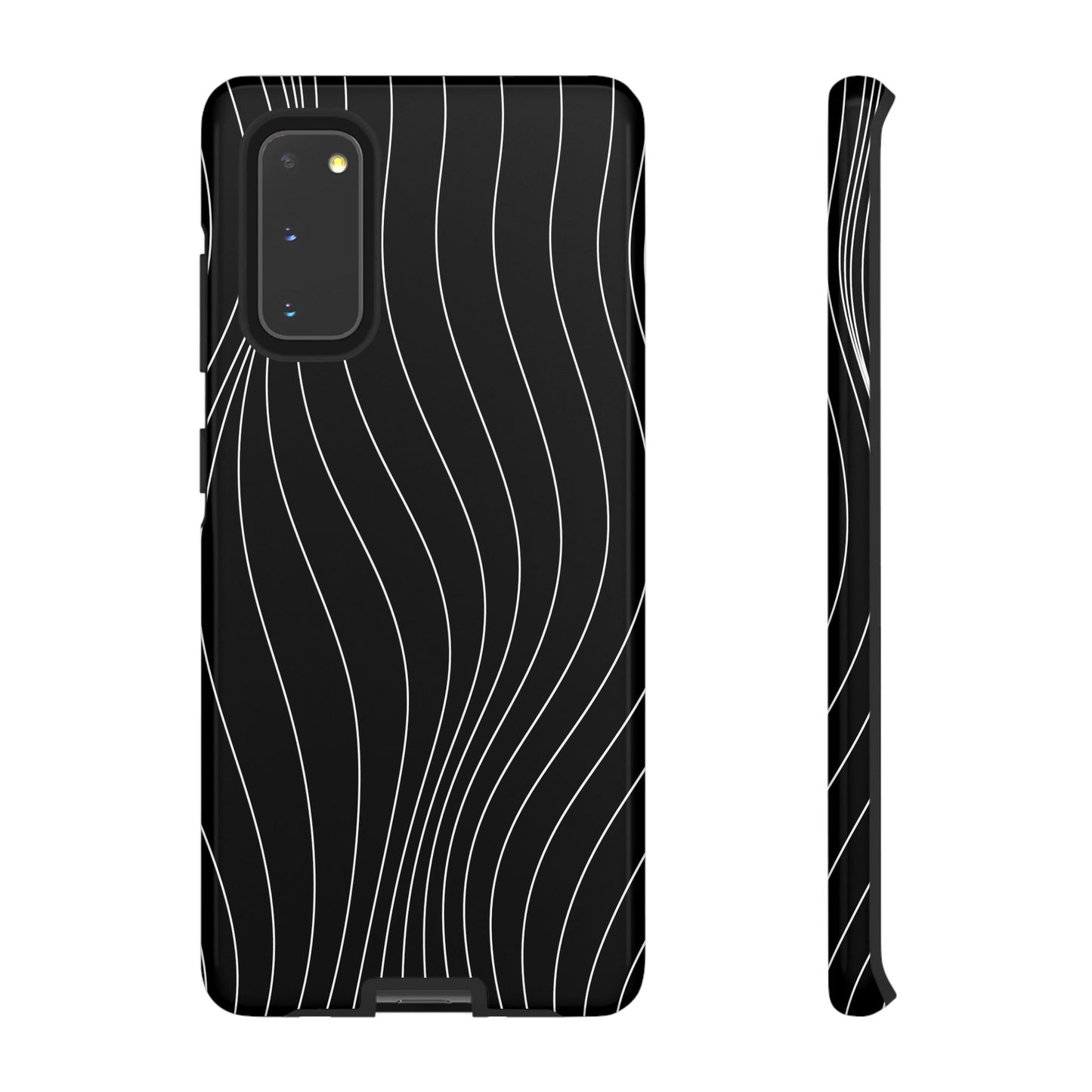 Black Wave Line Tough Phone Case