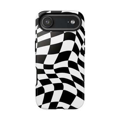 Warped Checker Tough Phone Case