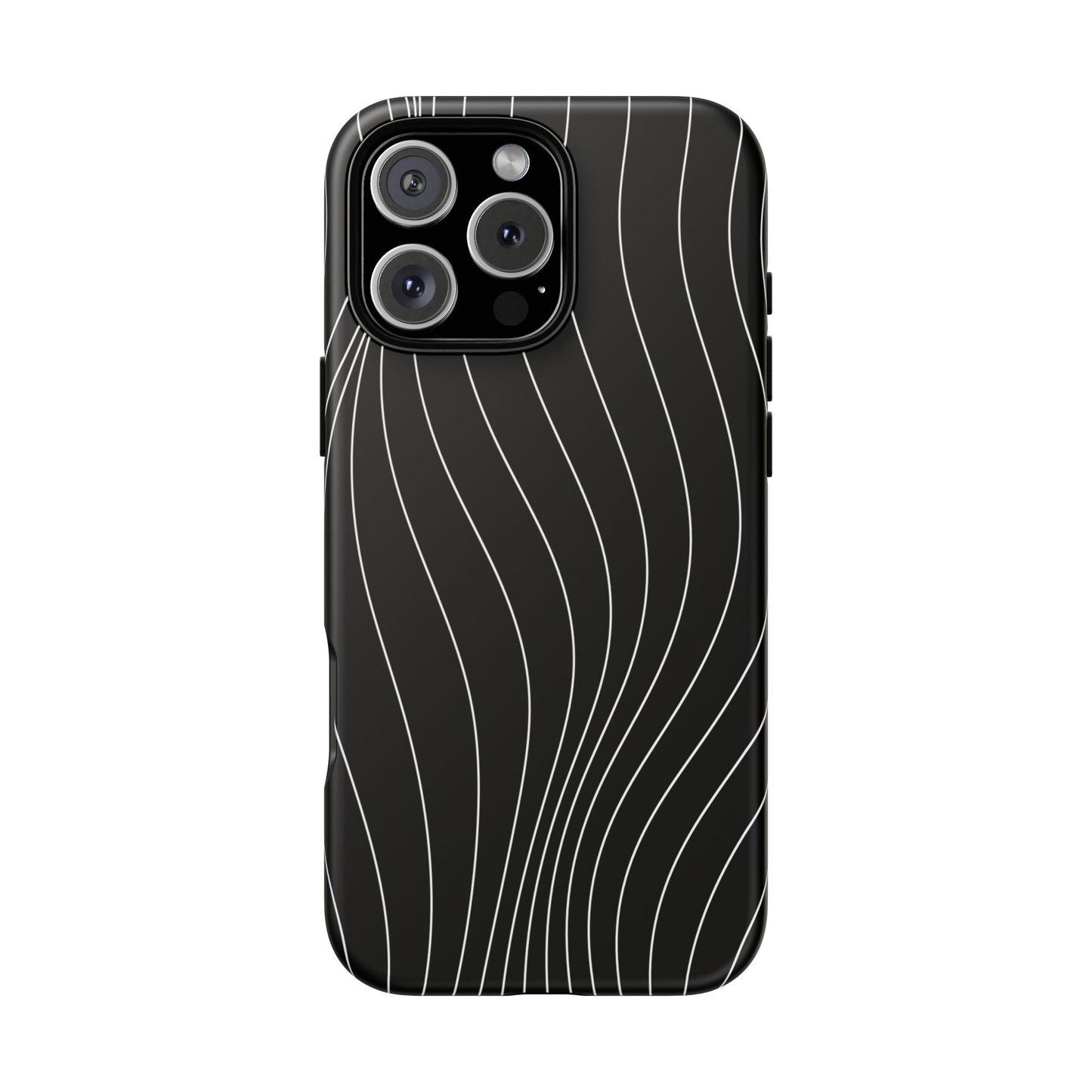 Black Wave Line Tough Phone Case