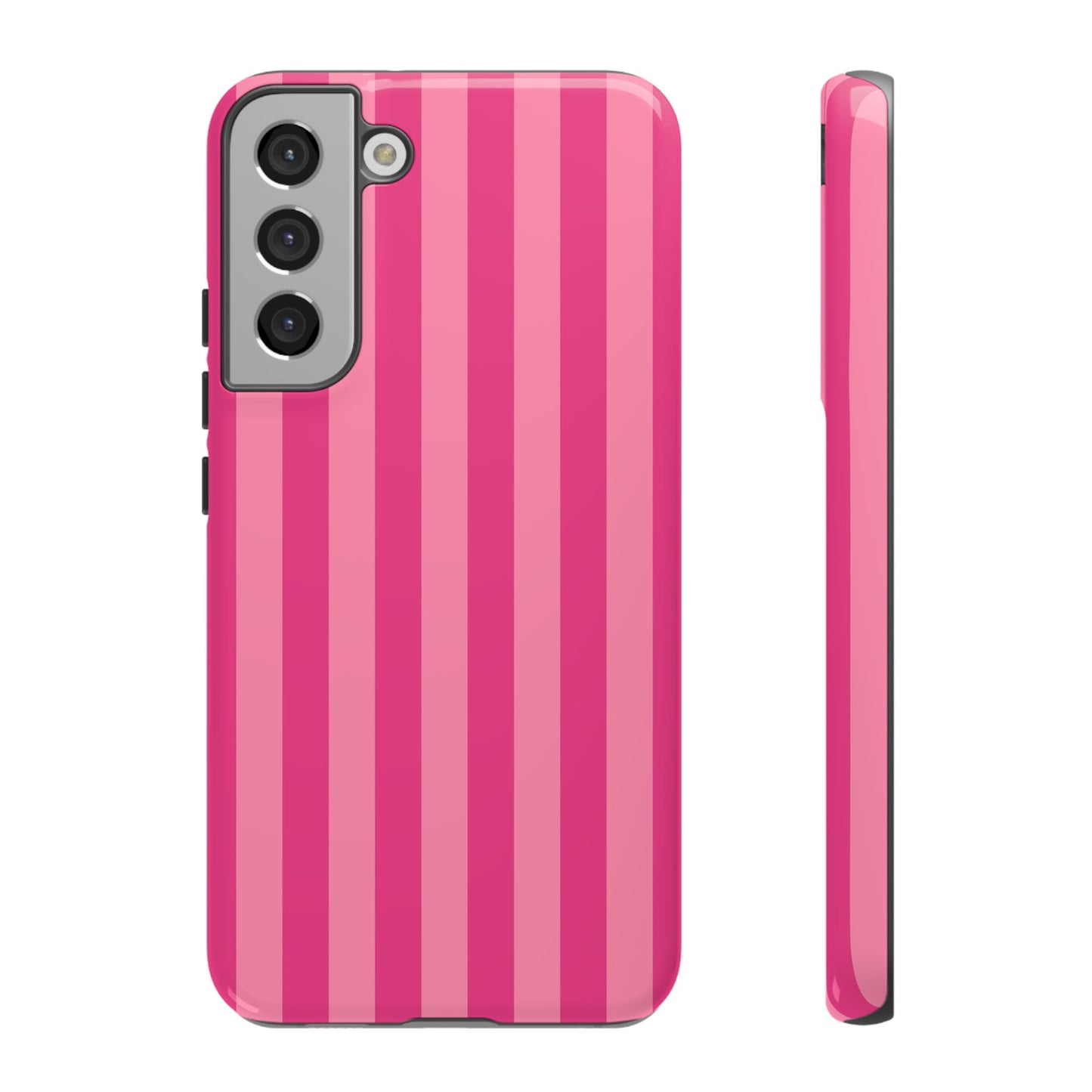 Pink Candy Stripe Tough Phone Case