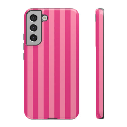 Pink Candy Stripe Tough Phone Case