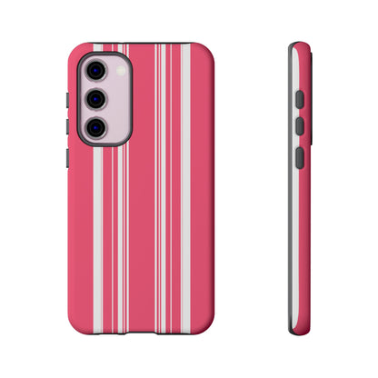 Pink Prep Stripe Tough Phone Case