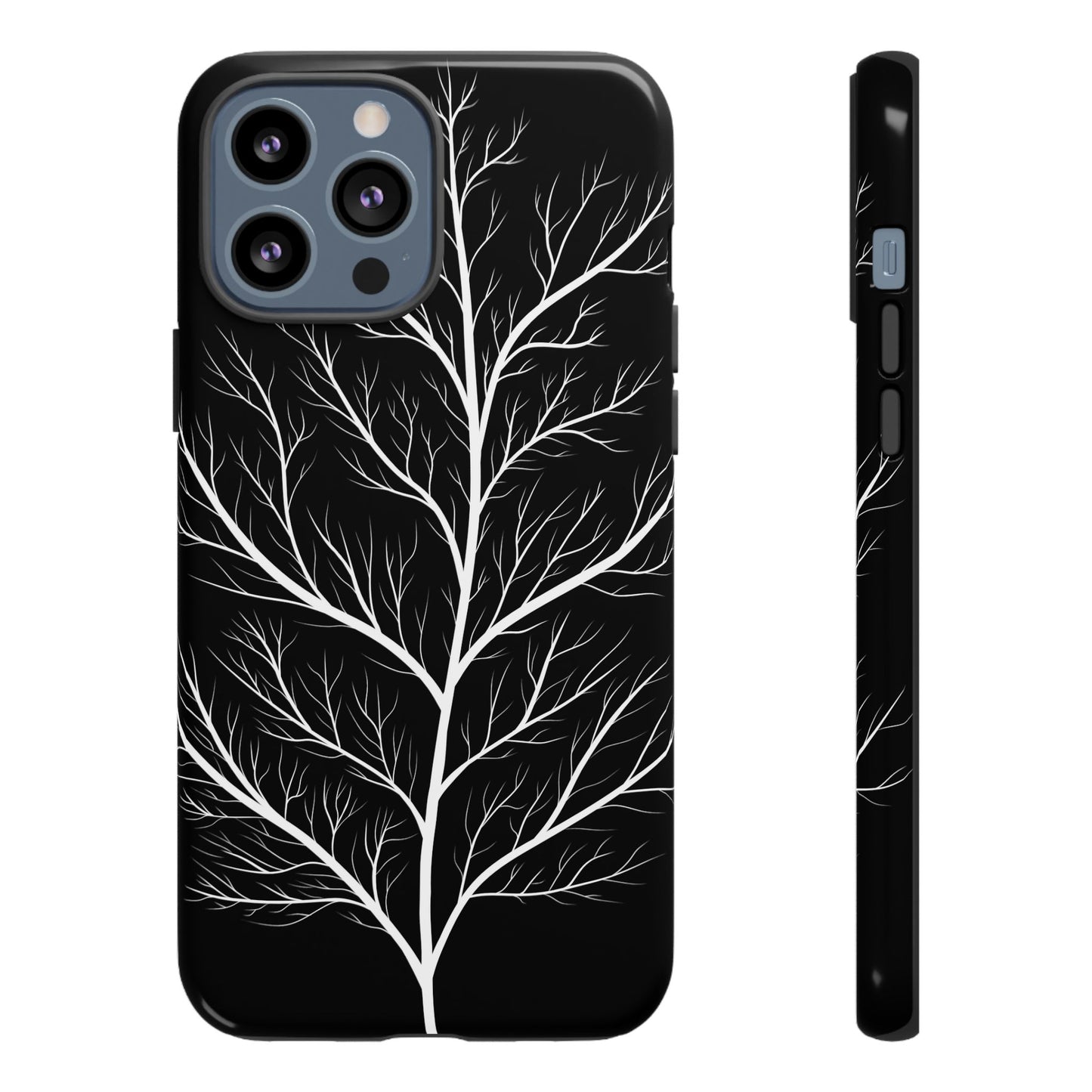 White Tree Silhouette Tough Phone Case