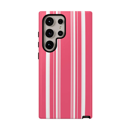 Pink Prep Stripe Tough Phone Case
