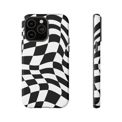 Warped Checker Tough Phone Case
