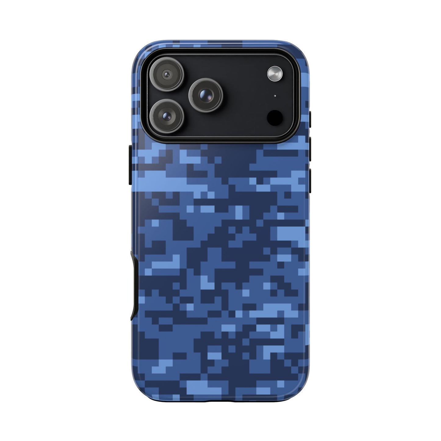 Navy Pixel Camo Tough Phone Case