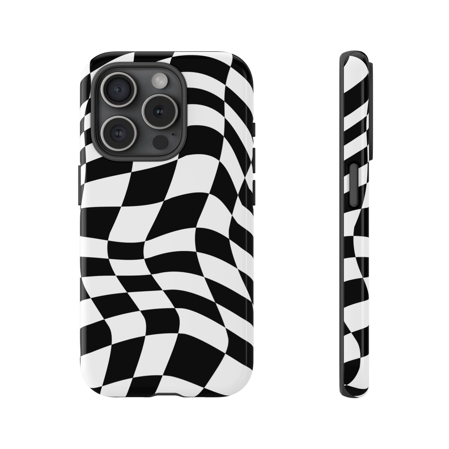 Warped Checker Tough Phone Case