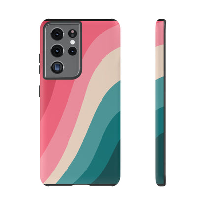 Blush Teal Wave Tough Phone Case