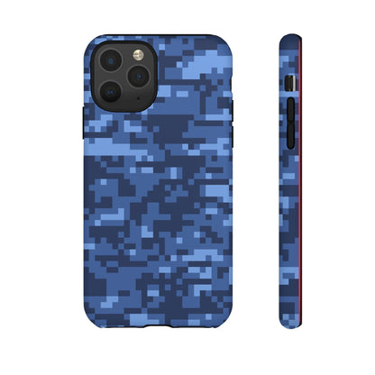 Navy Pixel Camo Tough Phone Case