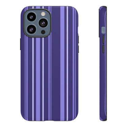 Berry Violet Stripe Tough Phone Case