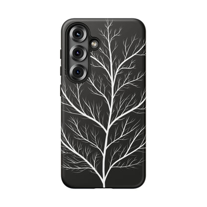 White Tree Silhouette Tough Phone Case