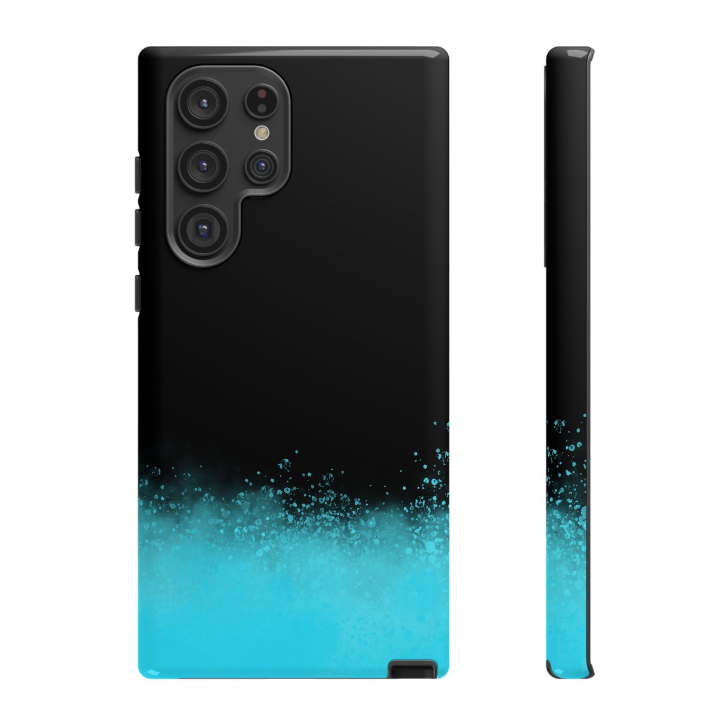 Black Aqua Splash Tough Phone Case
