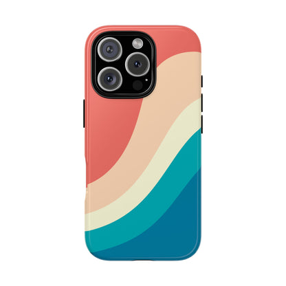 Retro Sunset Wave Tough Phone Case