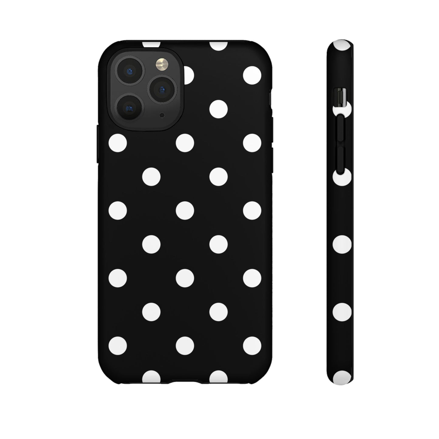 Black Polka Dot Tough Phone Case