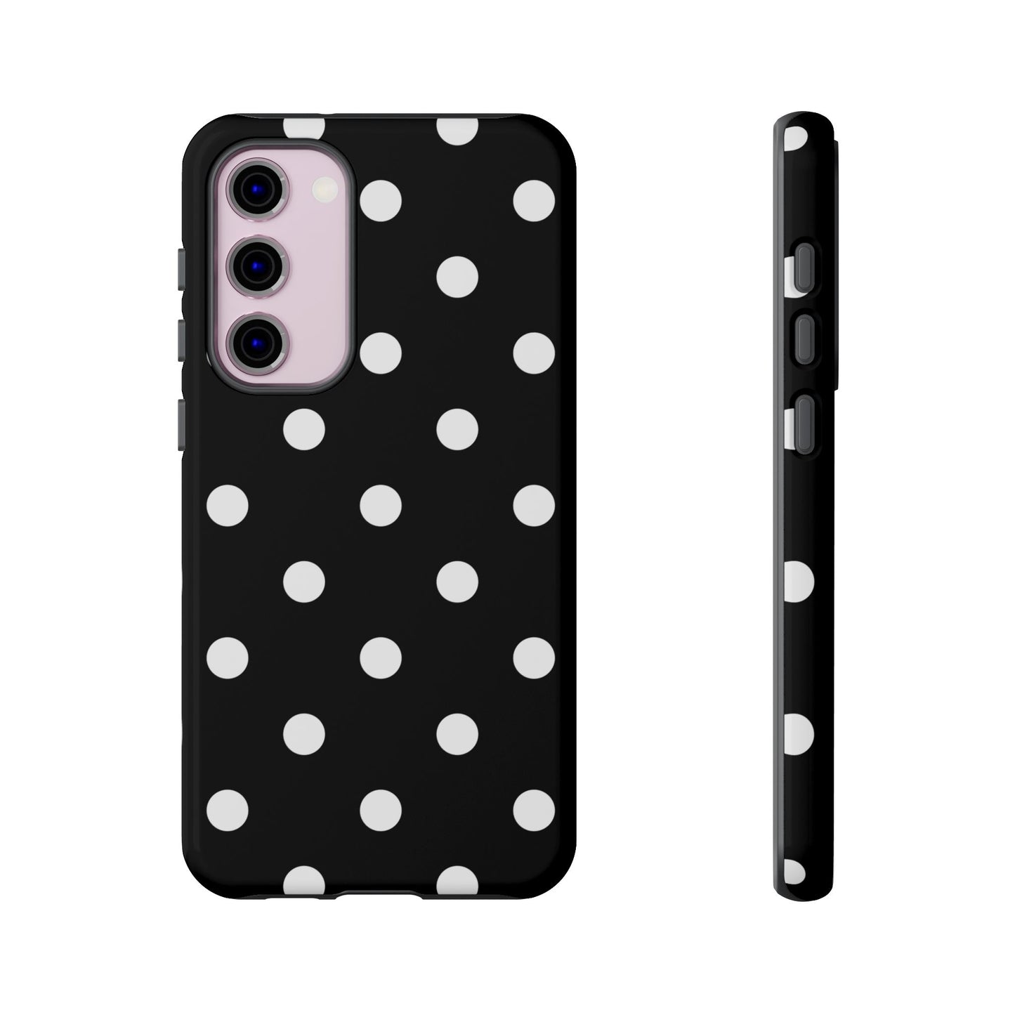Black Polka Dot Tough Phone Case